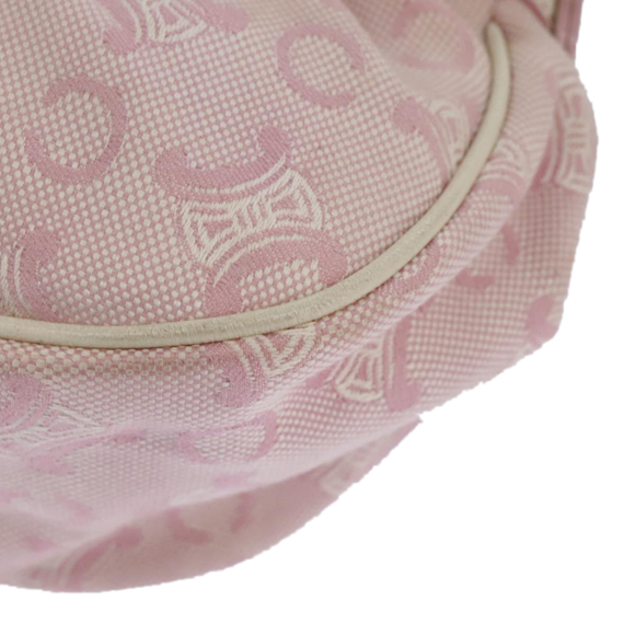 CELINE Paris Macadam Canvas Shoulder Bag Pink Gold Auth 96940 - Picture 11 of 16